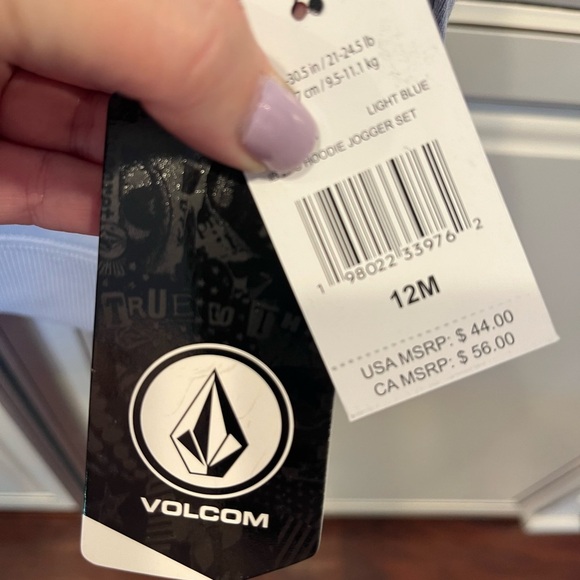 Volcom Kids Light Blue Hoodie and Jogger Set - Picture 3 of 3